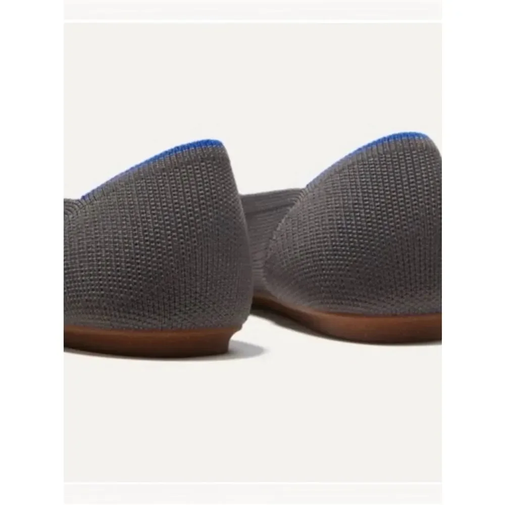 Rothy’s The Point Pebble Grey Flats NIB Size 9.5